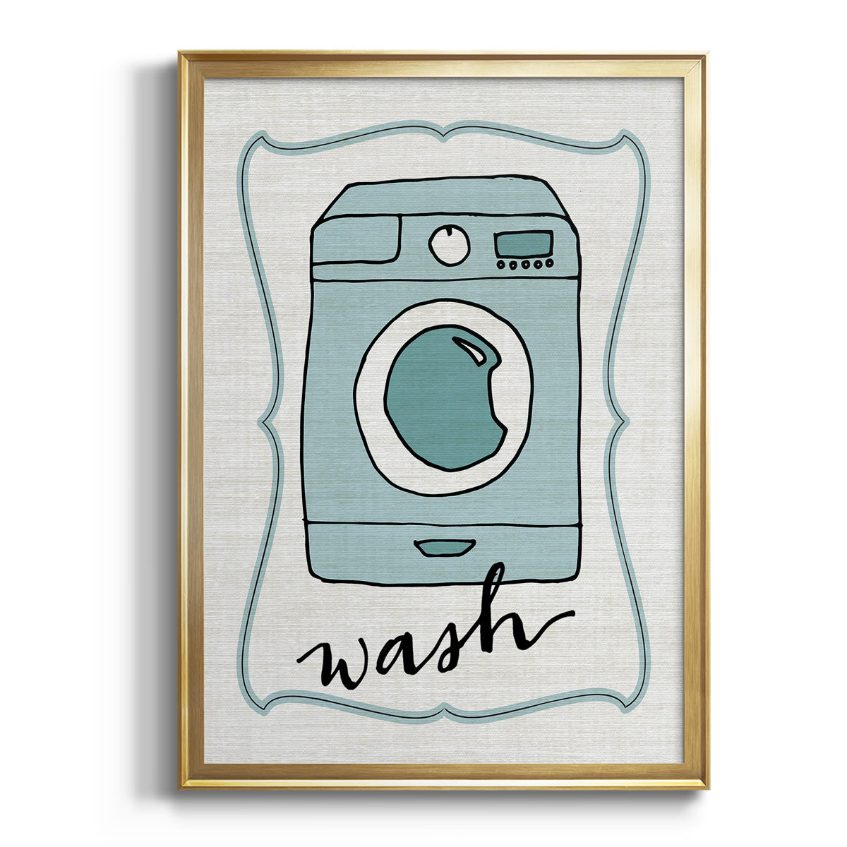 Wash - Modern Framed Canvas Print