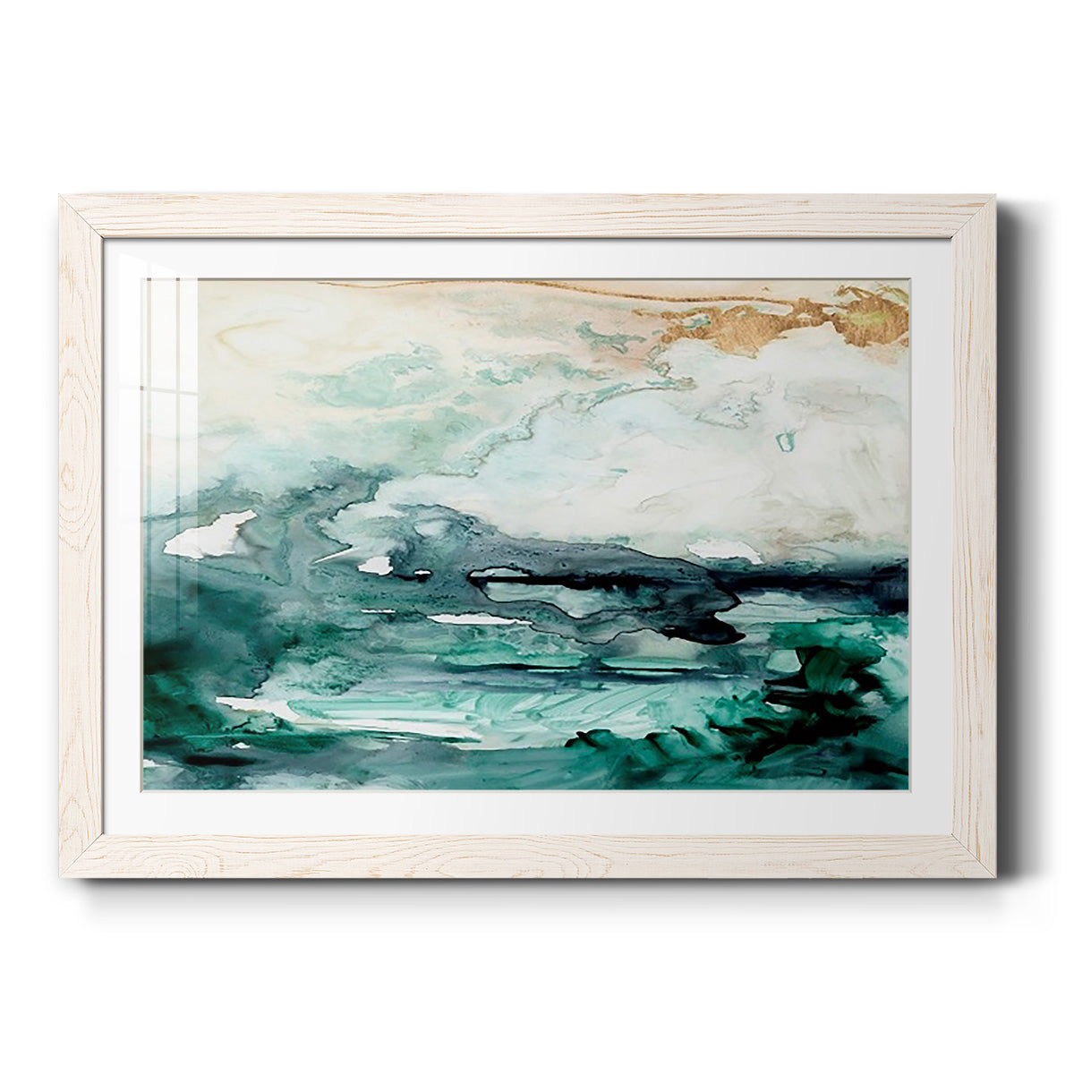 Sea Foam Flow I - Barnwood Framed Art Print