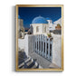 Santorini Sidewalk - Modern Framed Canvas Print