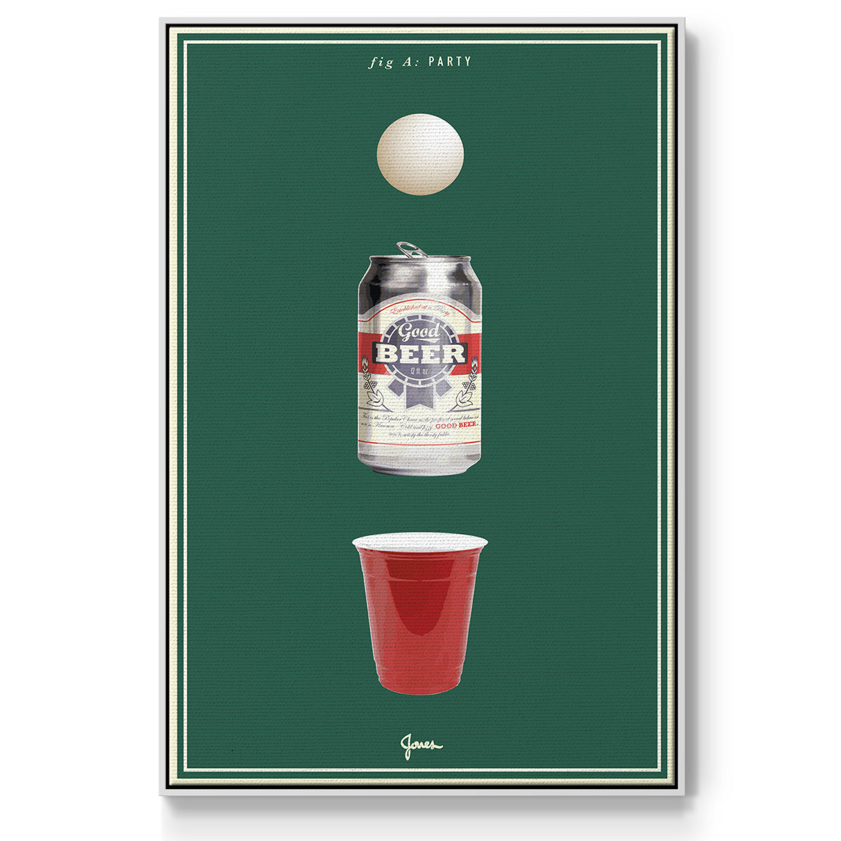 Fig. A: Party - Floater Framed Canvas Print