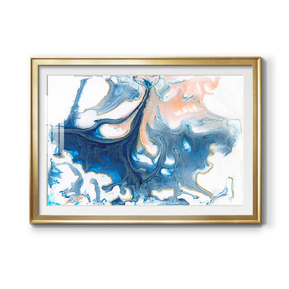 Dancing Blue I Premium Framed Print - Ready to Hang