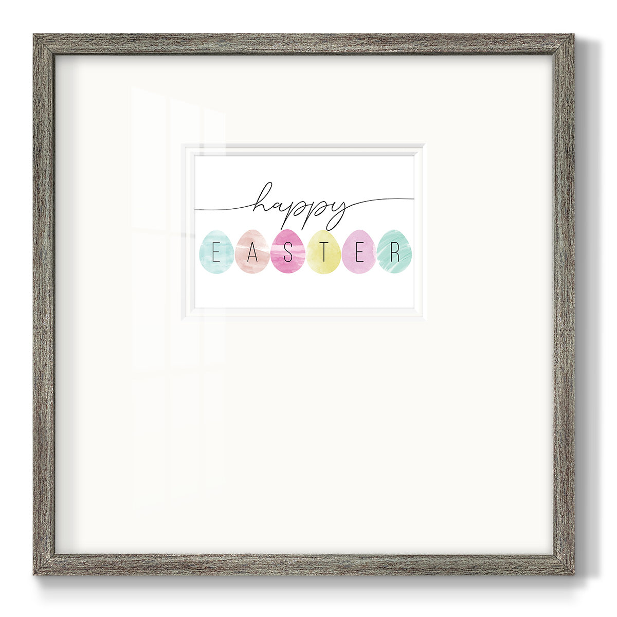 Happy Easter Premium Framed Print Double Matboard