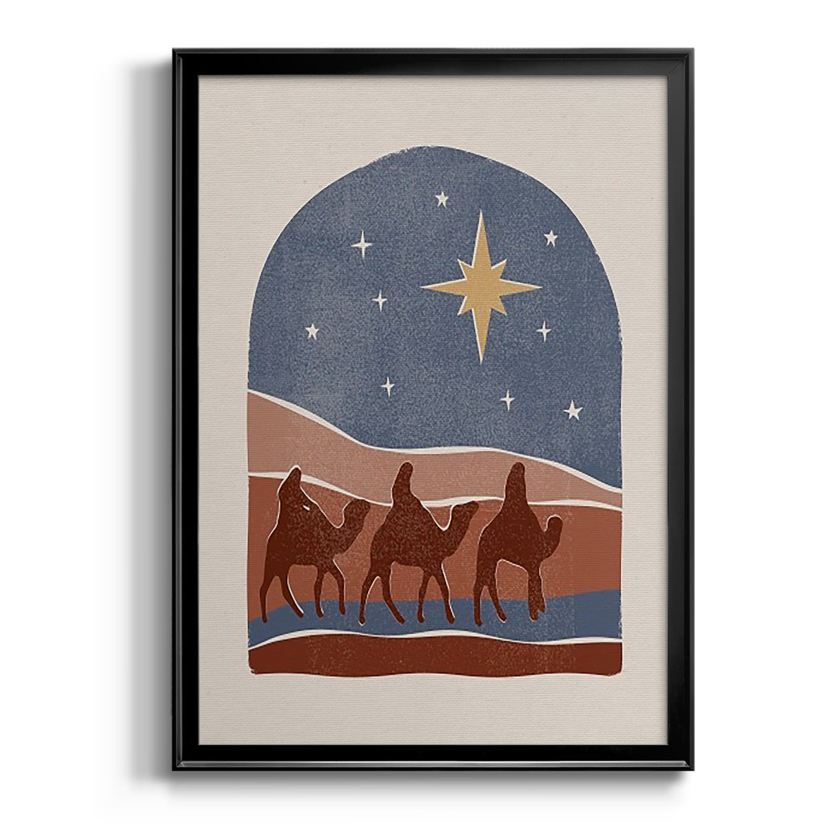 Boho Nativity II - Modern Framed Canvas Print