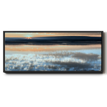 Serene Sunrise - Floater Framed Canvas Print