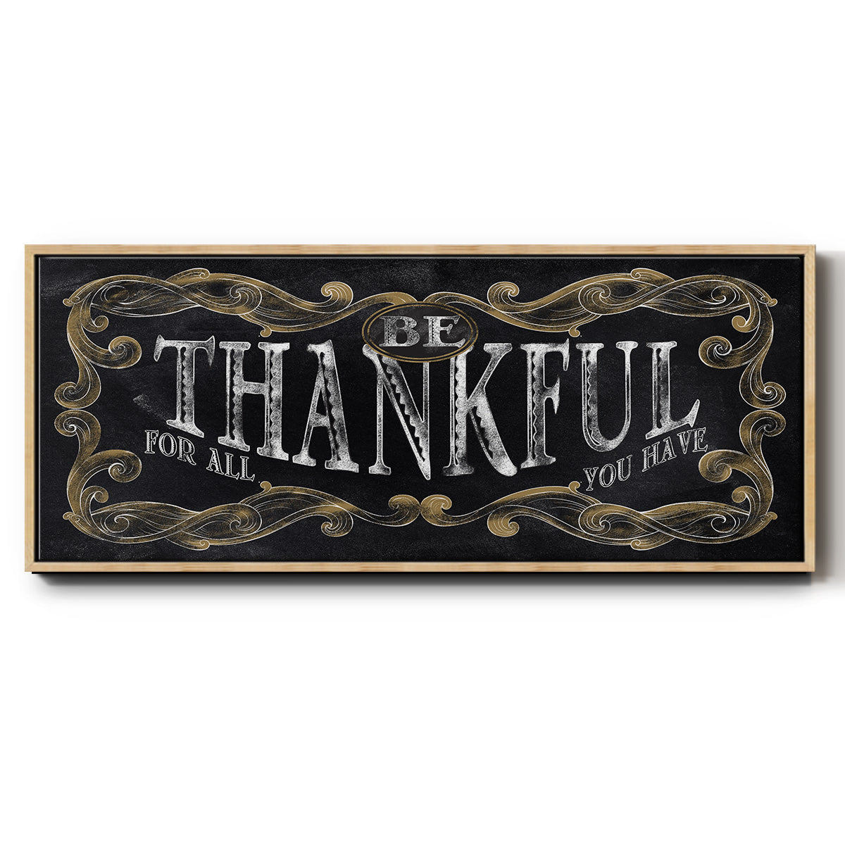 Be Thankful - Floater Framed Canvas Print