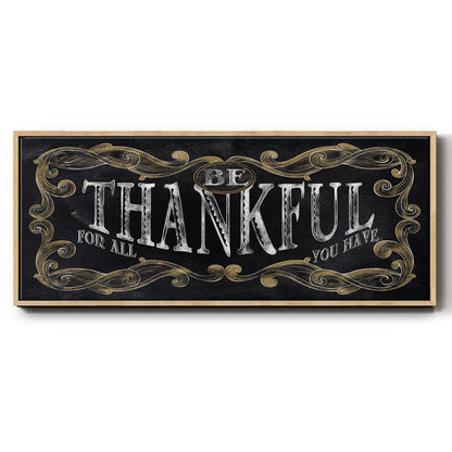 Be Thankful - Floater Framed Canvas Print