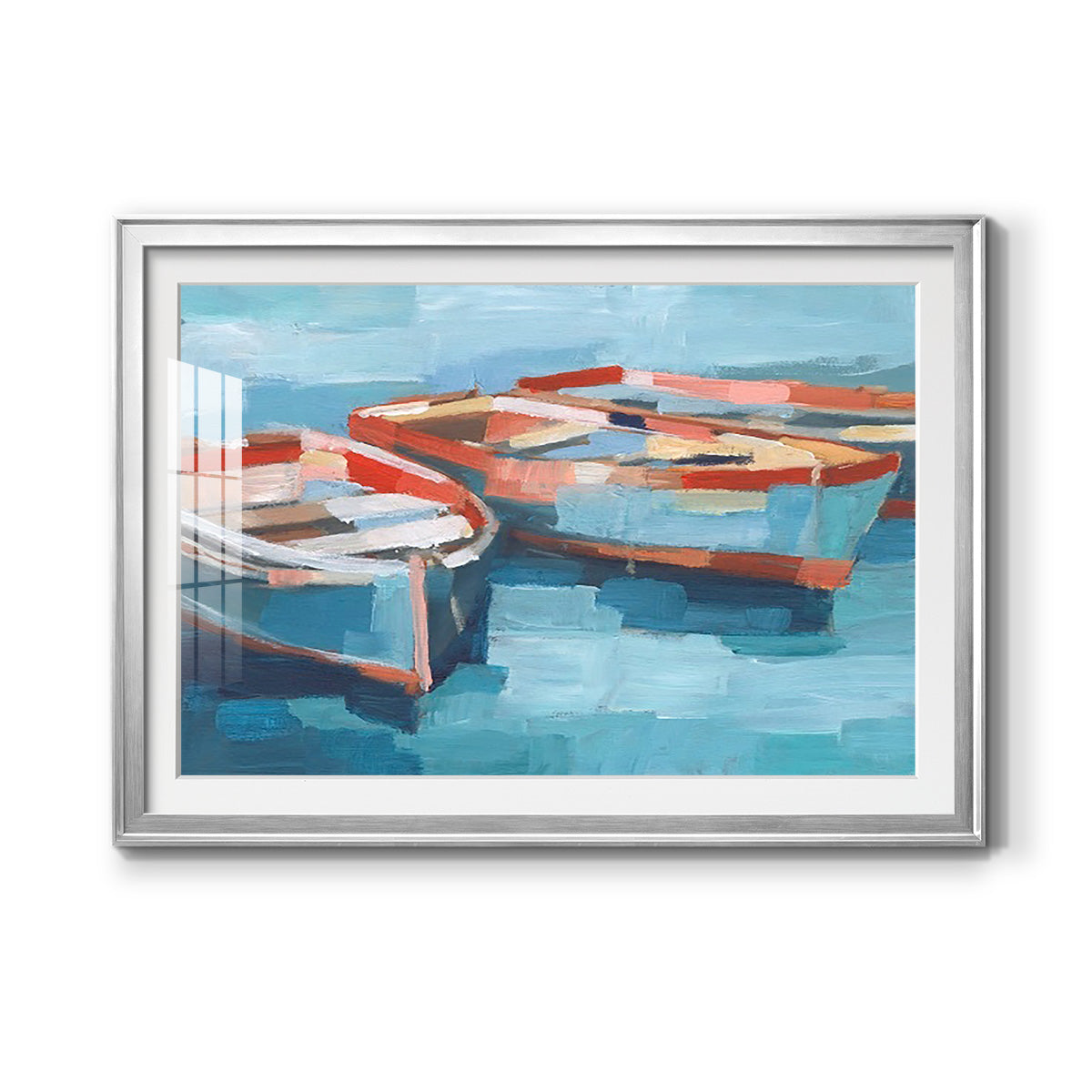 Primary Boats II - Modern Framed Art Print