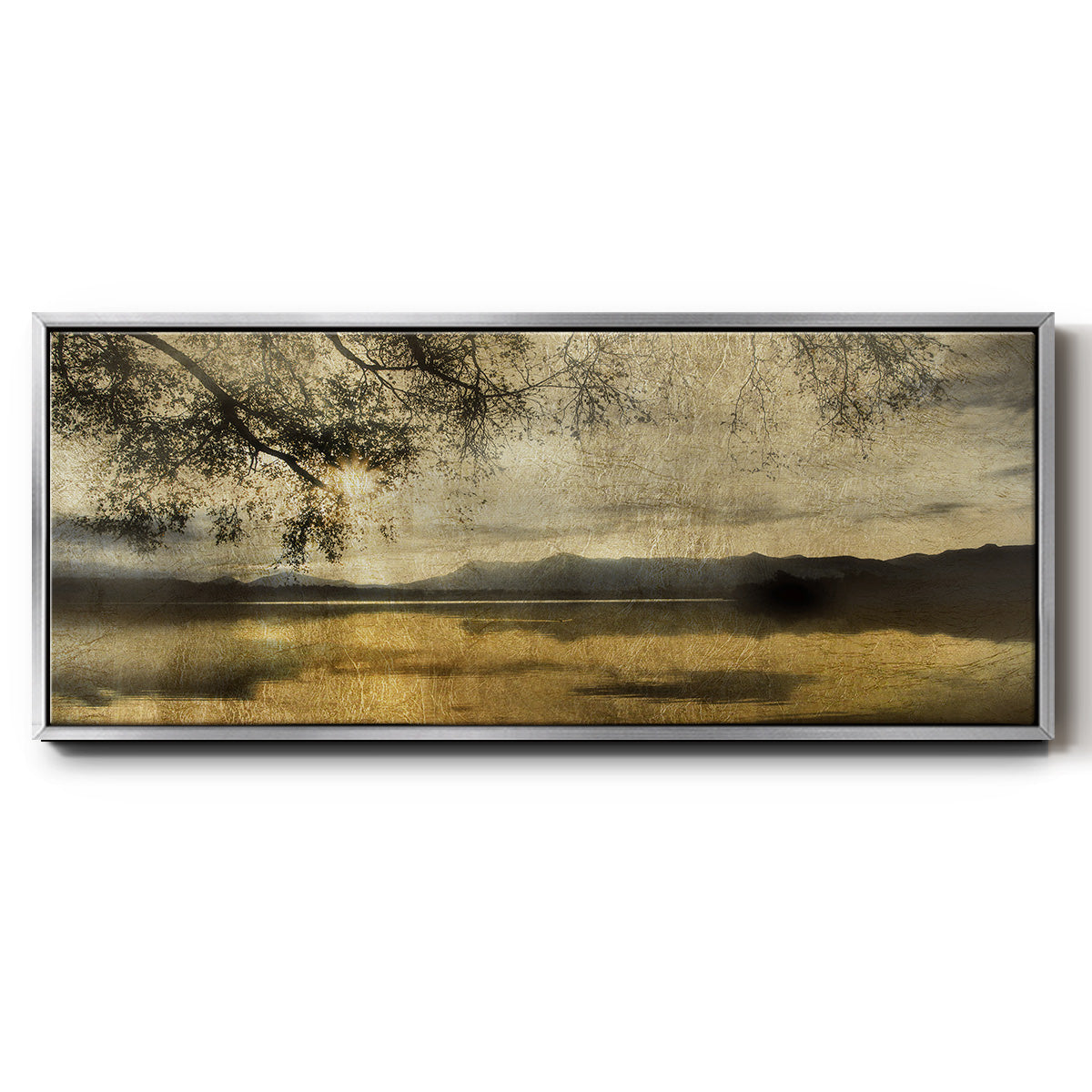 Golden Staffelsee Lake - Floater Framed Canvas Print