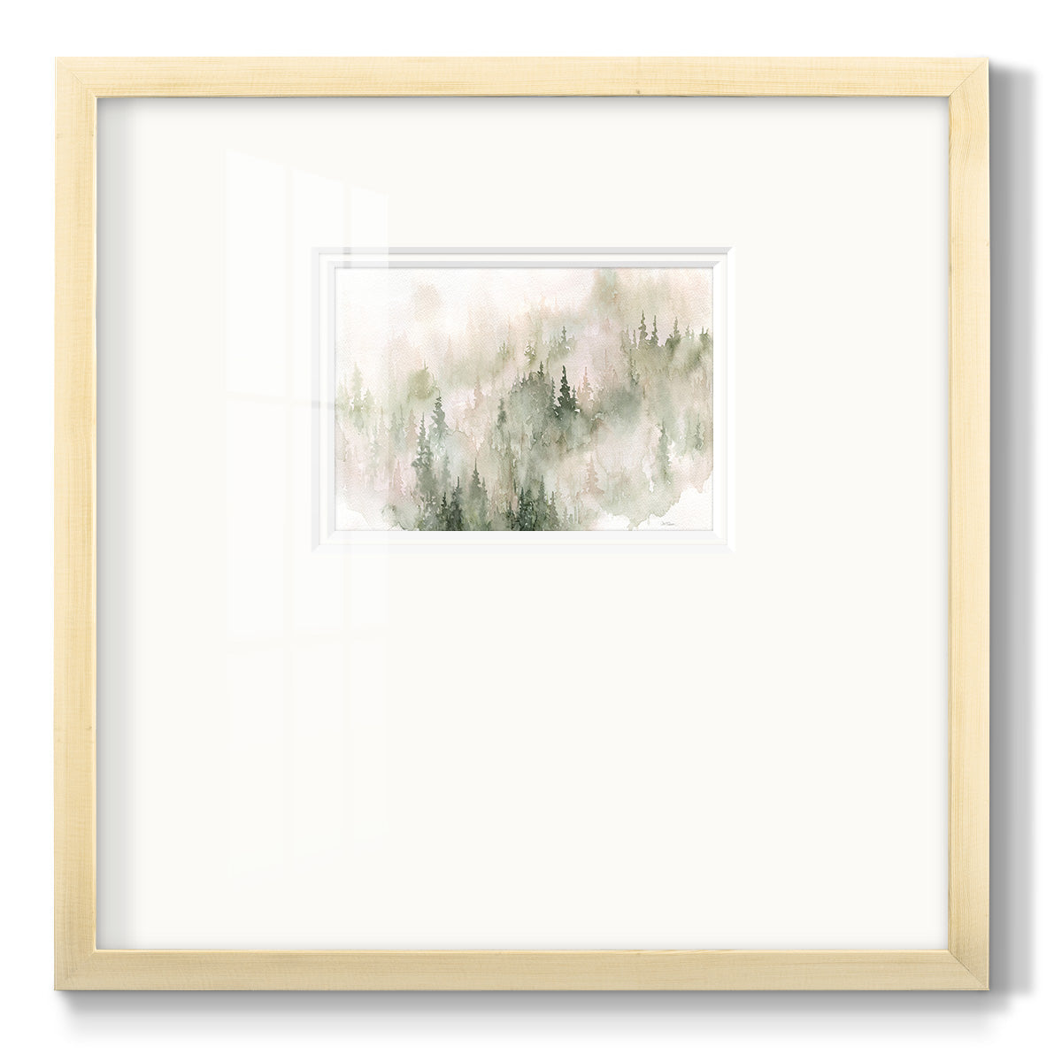 Misty Mountain Sides - Double Matboard Framed Print