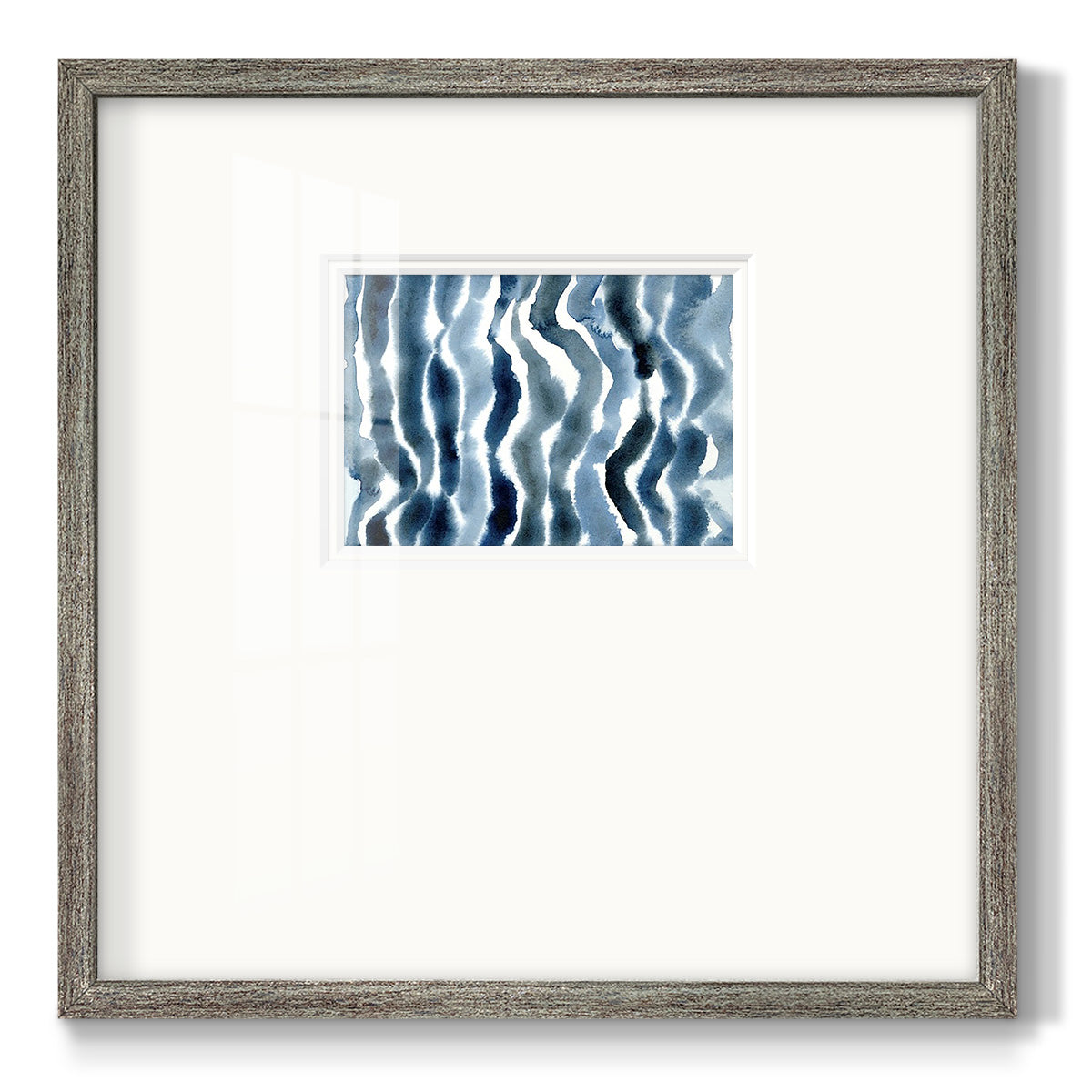 True Blue Wave II Premium Framed Print Double Matboard