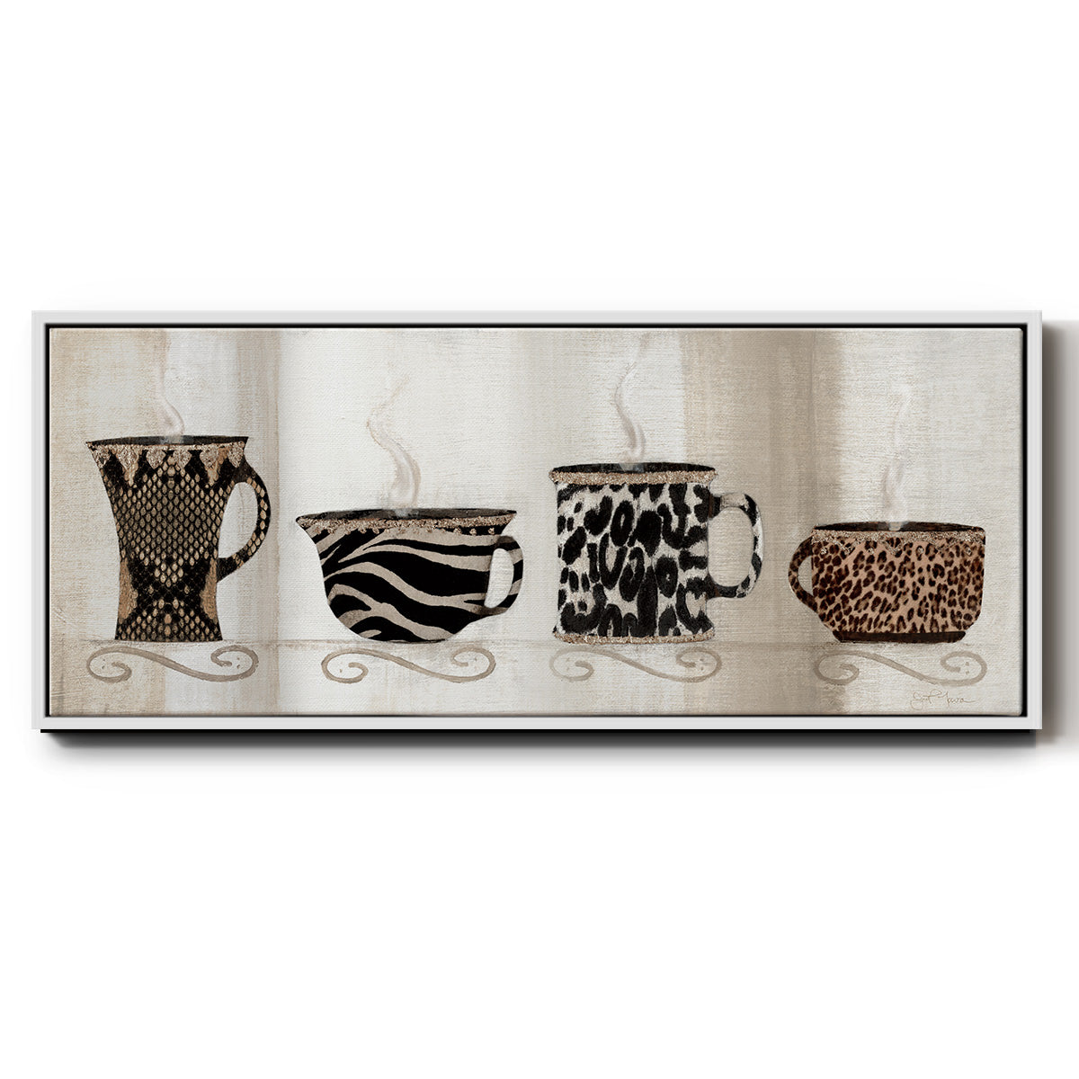 Coffee Skins II - Floater Framed Canvas Print
