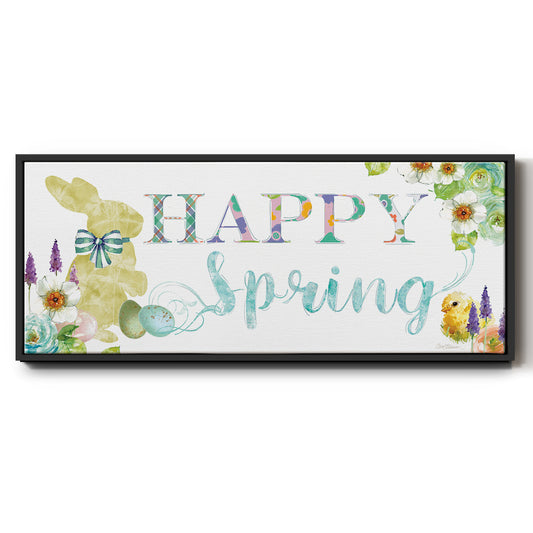Happy Spring - Floater Framed Canvas Print