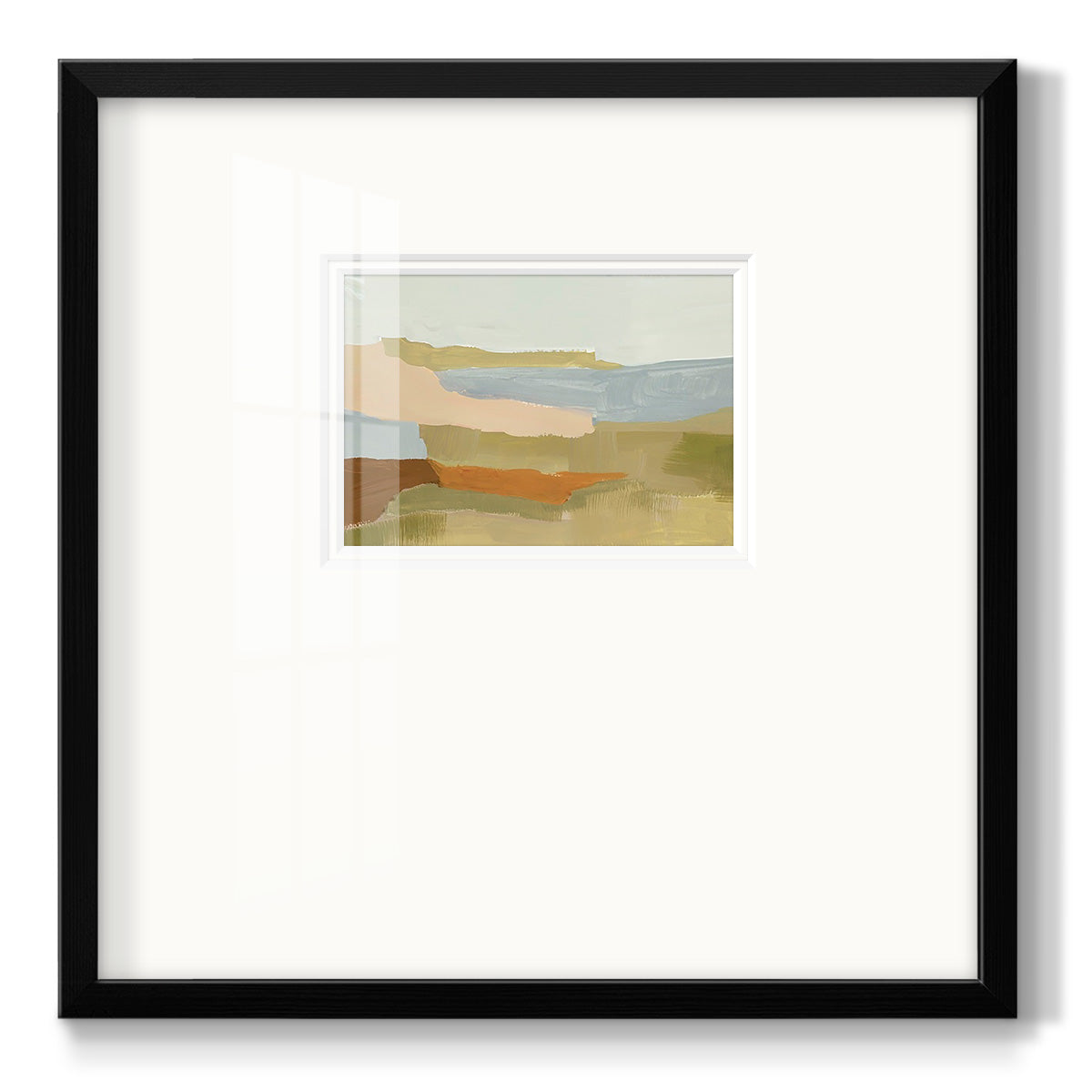 Stacked Landscape IV - Double Matboard Framed Print