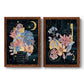 Moonlight Flowers I - Premium Framed Canvas 2 Piece Set - Ready to Hang