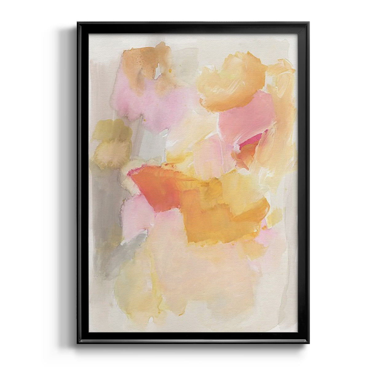 Warm Petals I - Modern Framed Canvas Print