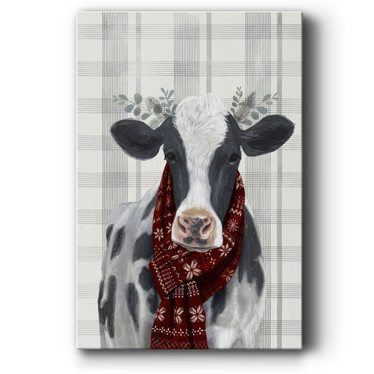 Yuletide Cow I - Canvas Art Print