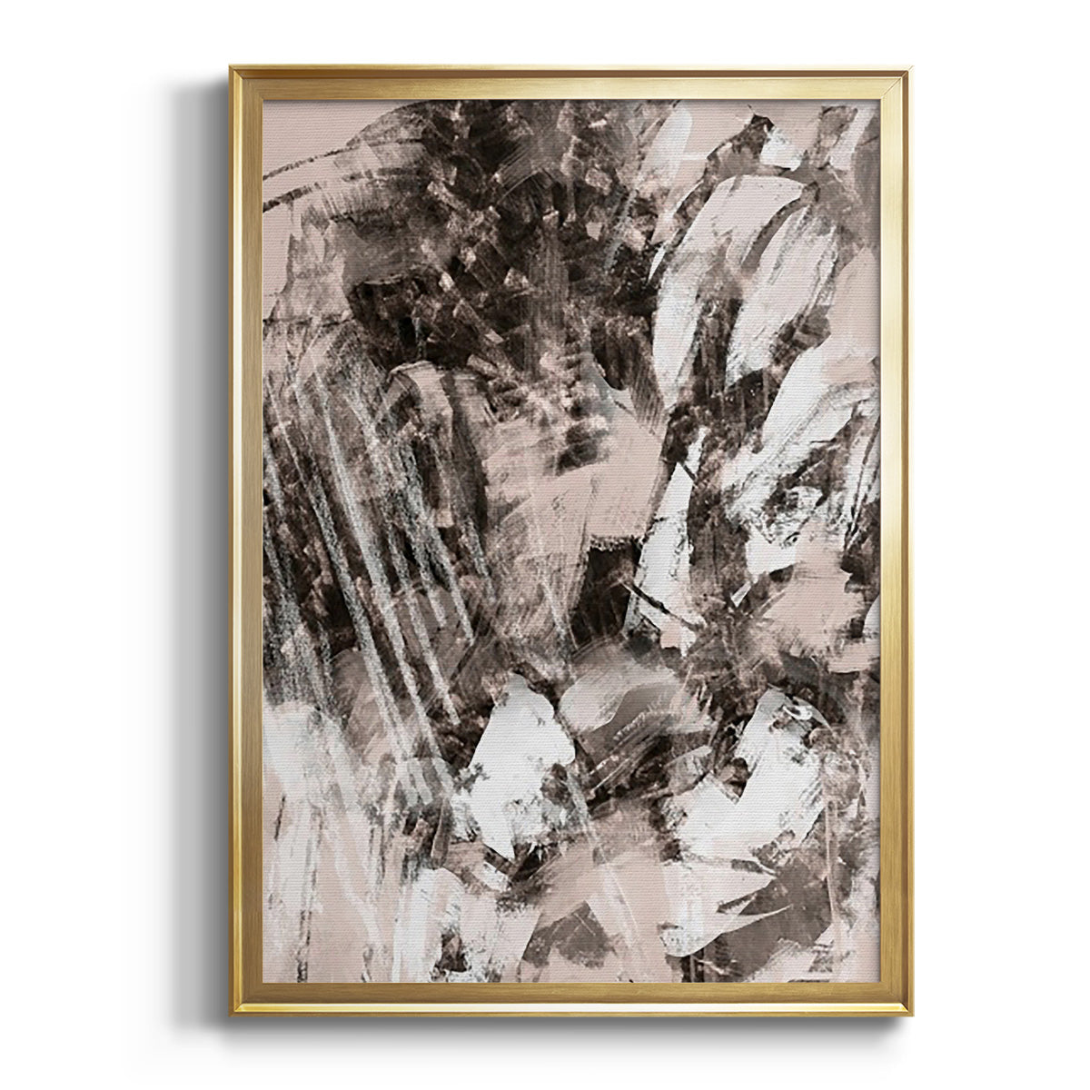 Blush Blackboard I - Modern Framed Canvas Print