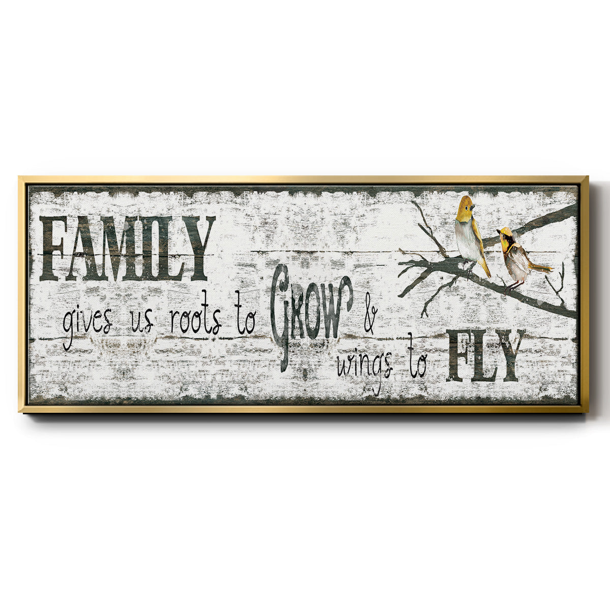 Family Gives Us - Floater Framed Canvas Print