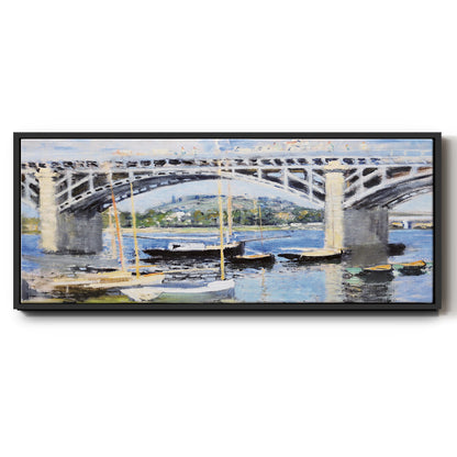 The Bridge Over the Seine, 1874 - Floater Framed Canvas Print