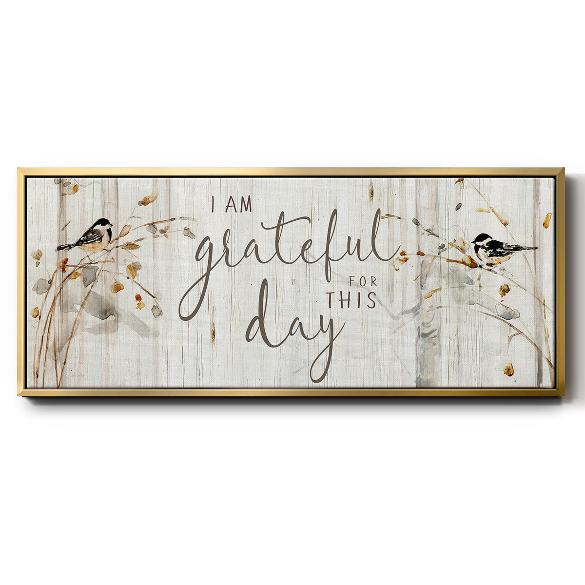 Grateful for this Day - Floater Framed Canvas Print