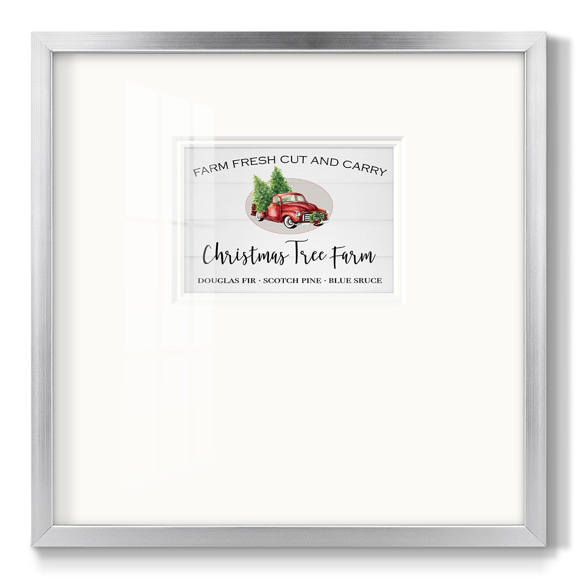 Christmas Tree Farm - Double Matboard Framed Print