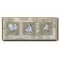 Burlap Music Ornaments - Floater Framed Canvas Print