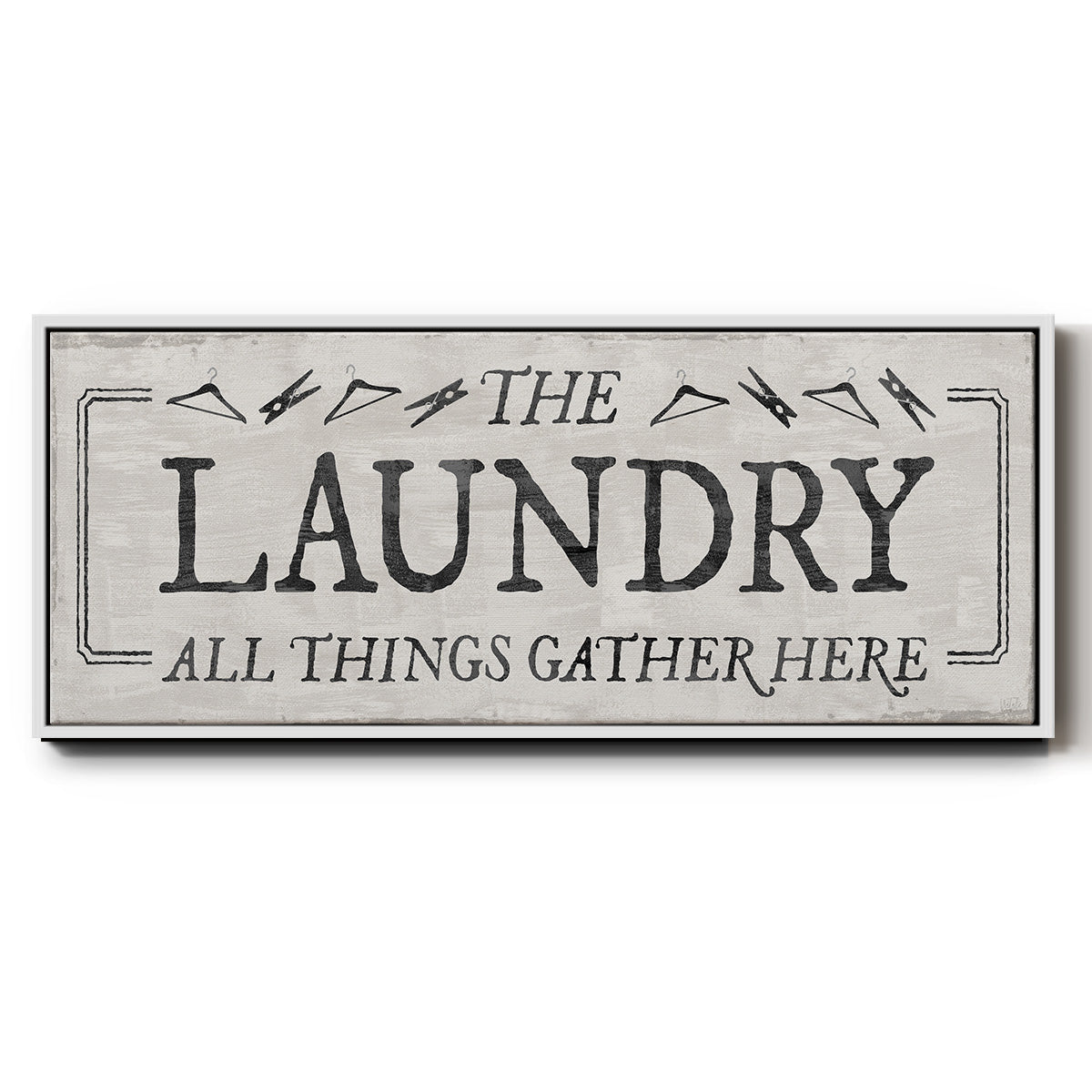Laundry Gathers - Floater Framed Canvas Print