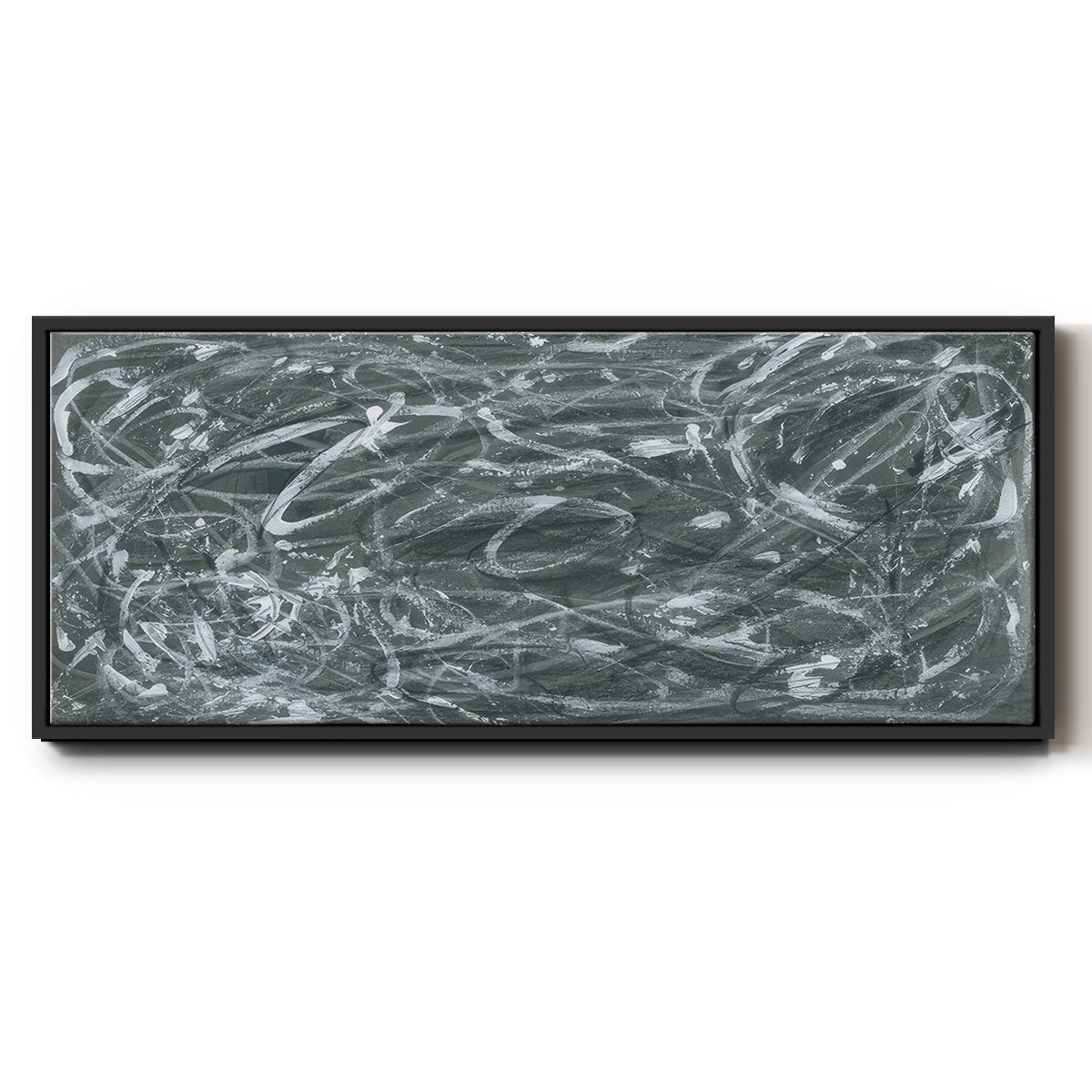 Static Scramble II - Floater Framed Canvas Print