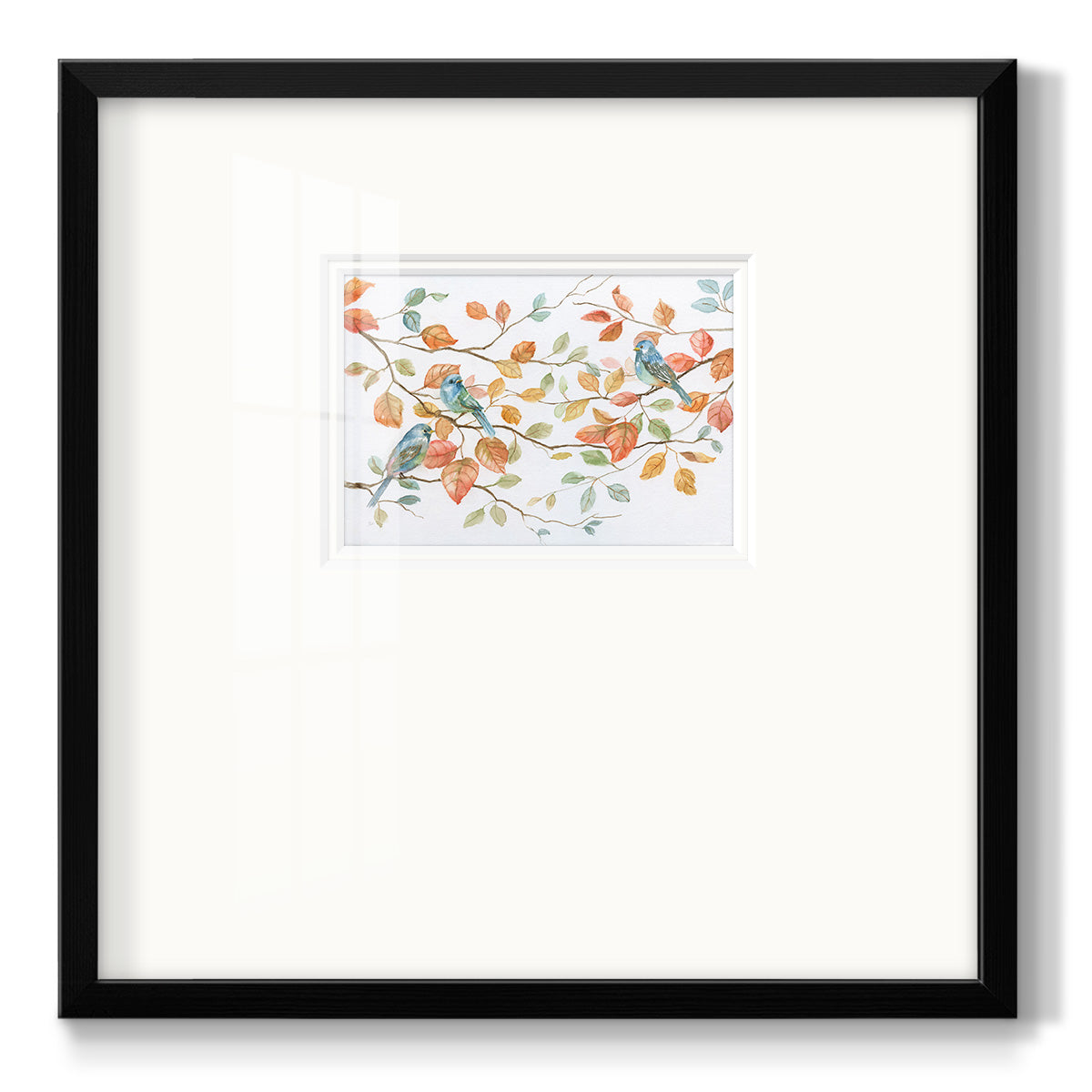 Bird Trio - Double Matboard Framed Print
