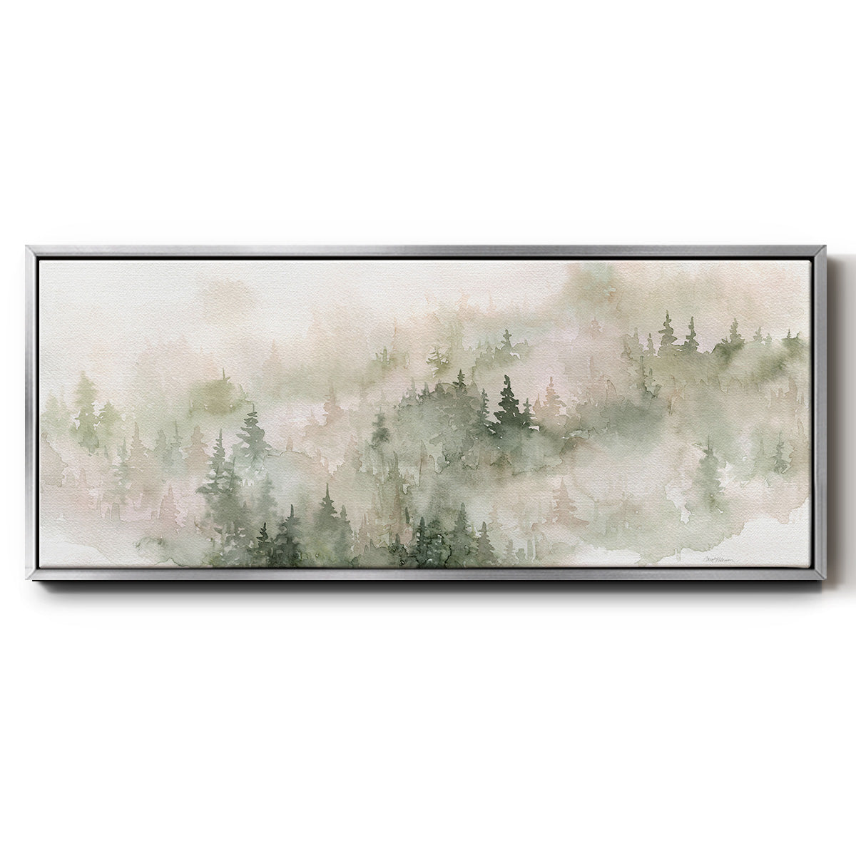 Misty Mountain Sides - Floater Framed Canvas Print