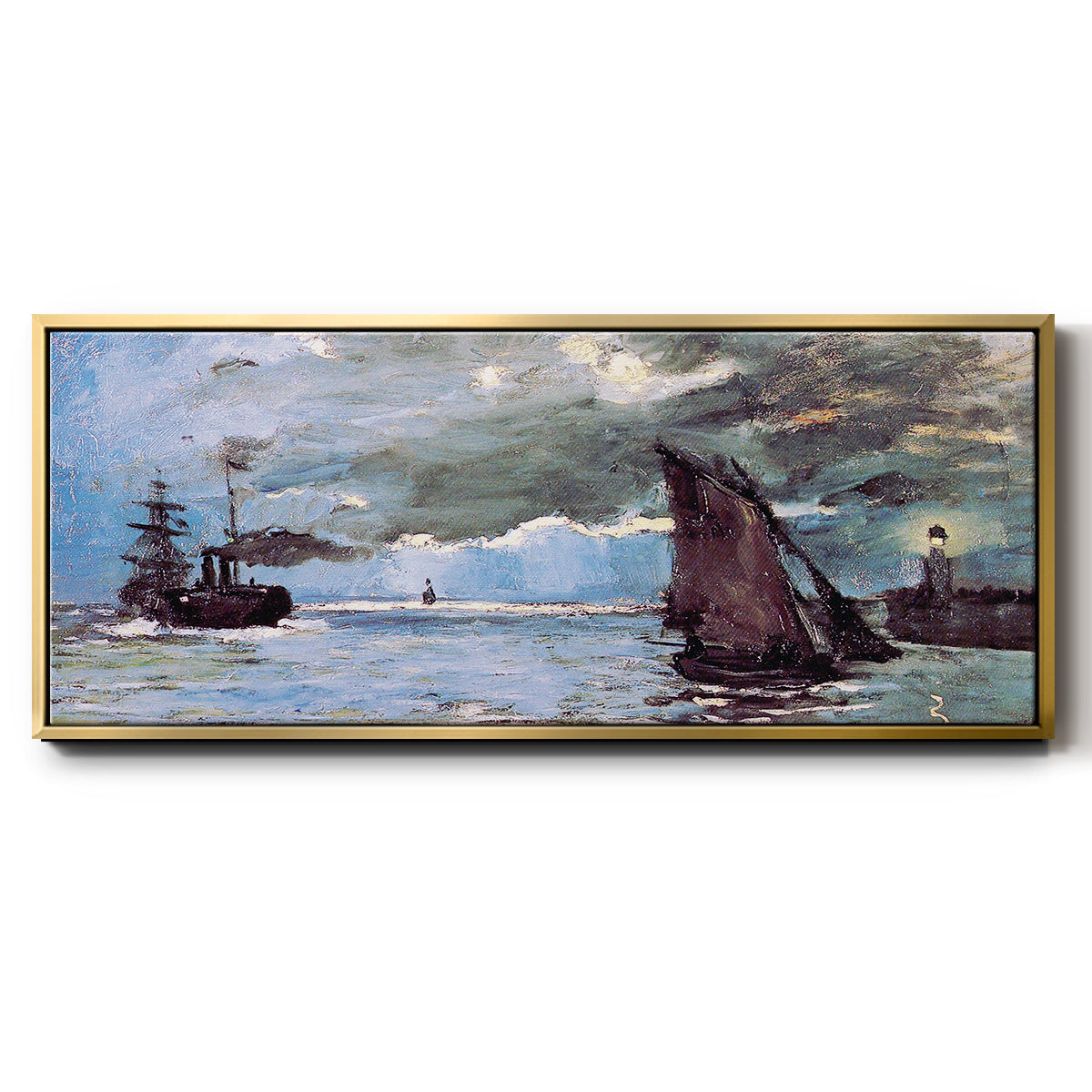 Seascape - Floater Framed Canvas Print