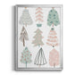 Christmas Tree Sketchbook I - Modern Framed Canvas Print