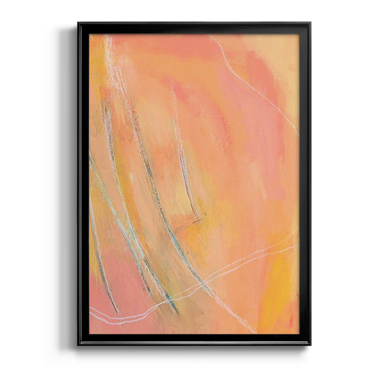 Peach Bliss I - Modern Framed Canvas Print