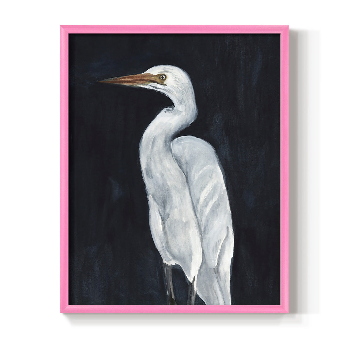 Calm Great Egret I - Restickable Framed Art Print