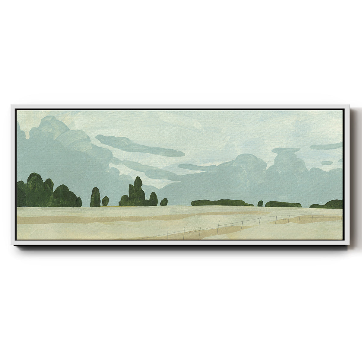 Farmland Study I - Floater Framed Canvas Print