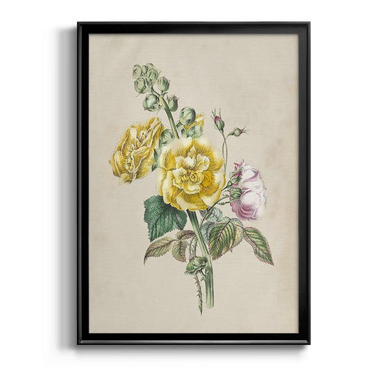 Antique Garden Bouquet II - Modern Framed Canvas Print