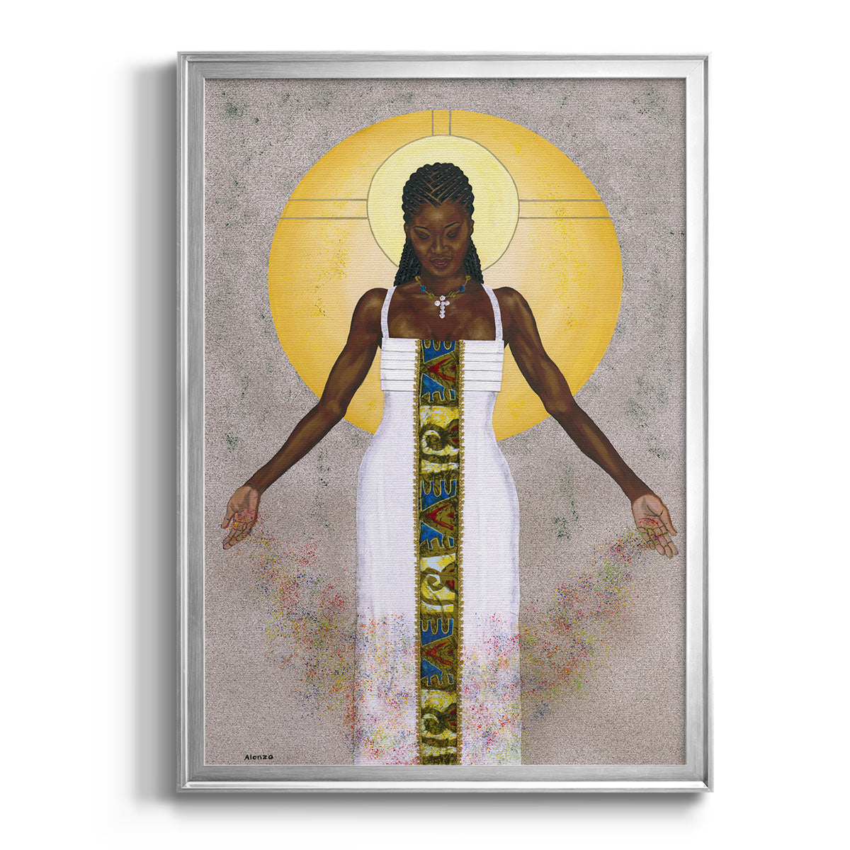 Her Peace - Modern Framed Canvas Print