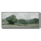 Soft Green Landscape I - Floater Framed Canvas Print