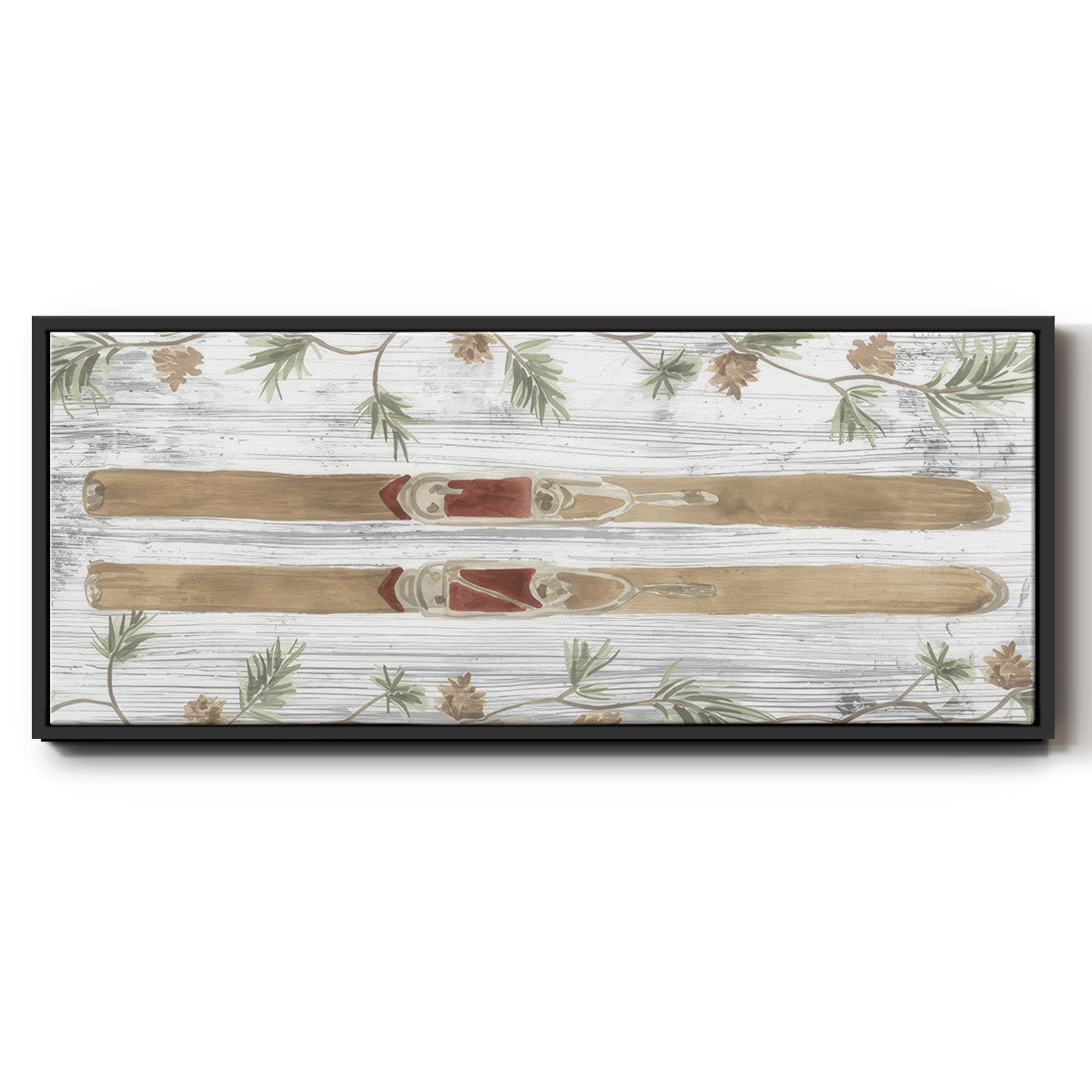 Pinecone Lodge Collection D - Floater Framed Canvas Print