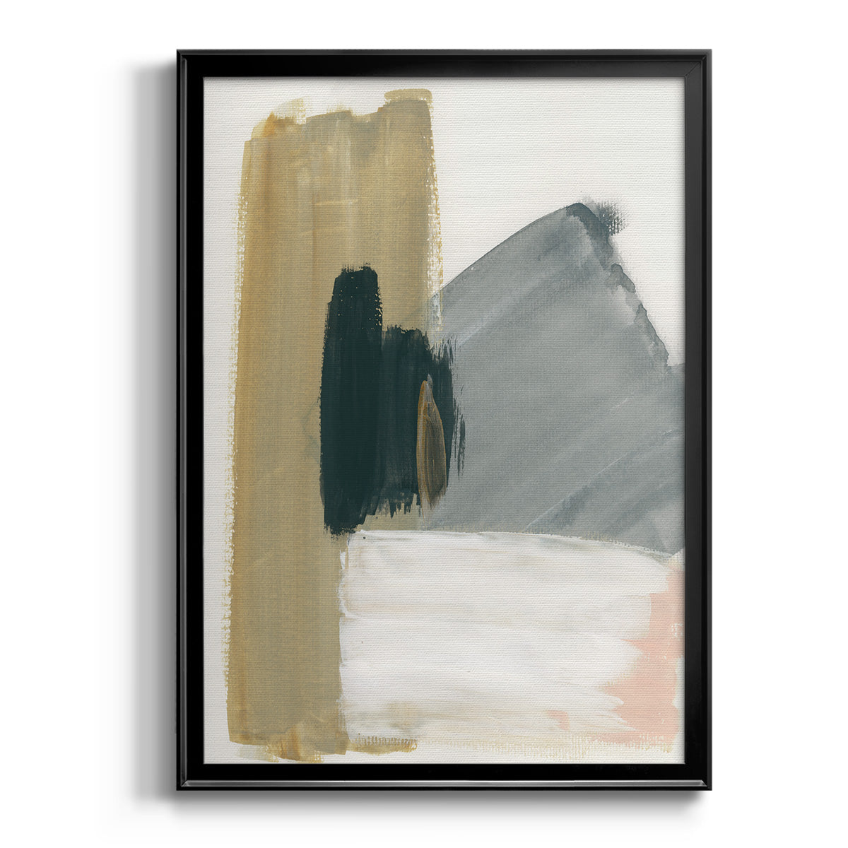 Marble Block Symmetry II - Modern Framed Canvas Print