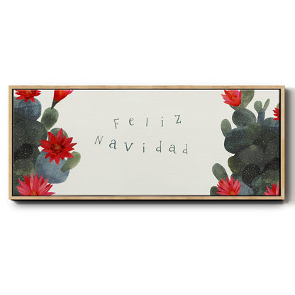 Flowering Christmas Cactus Collection D - Floater Framed Canvas Print