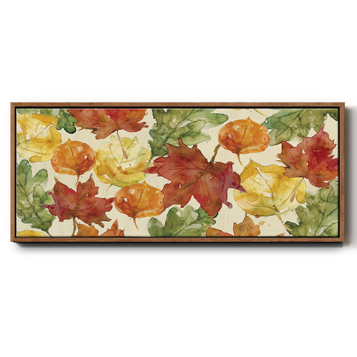 Autumn Leaves - Floater Framed Canvas Print