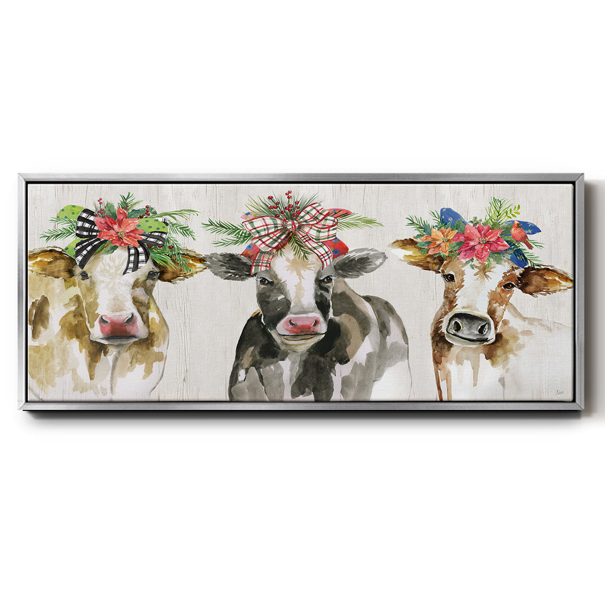 Holiday Gals - Floater Framed Canvas Print