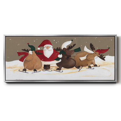 Skater Chorus Line - Floater Framed Canvas Print