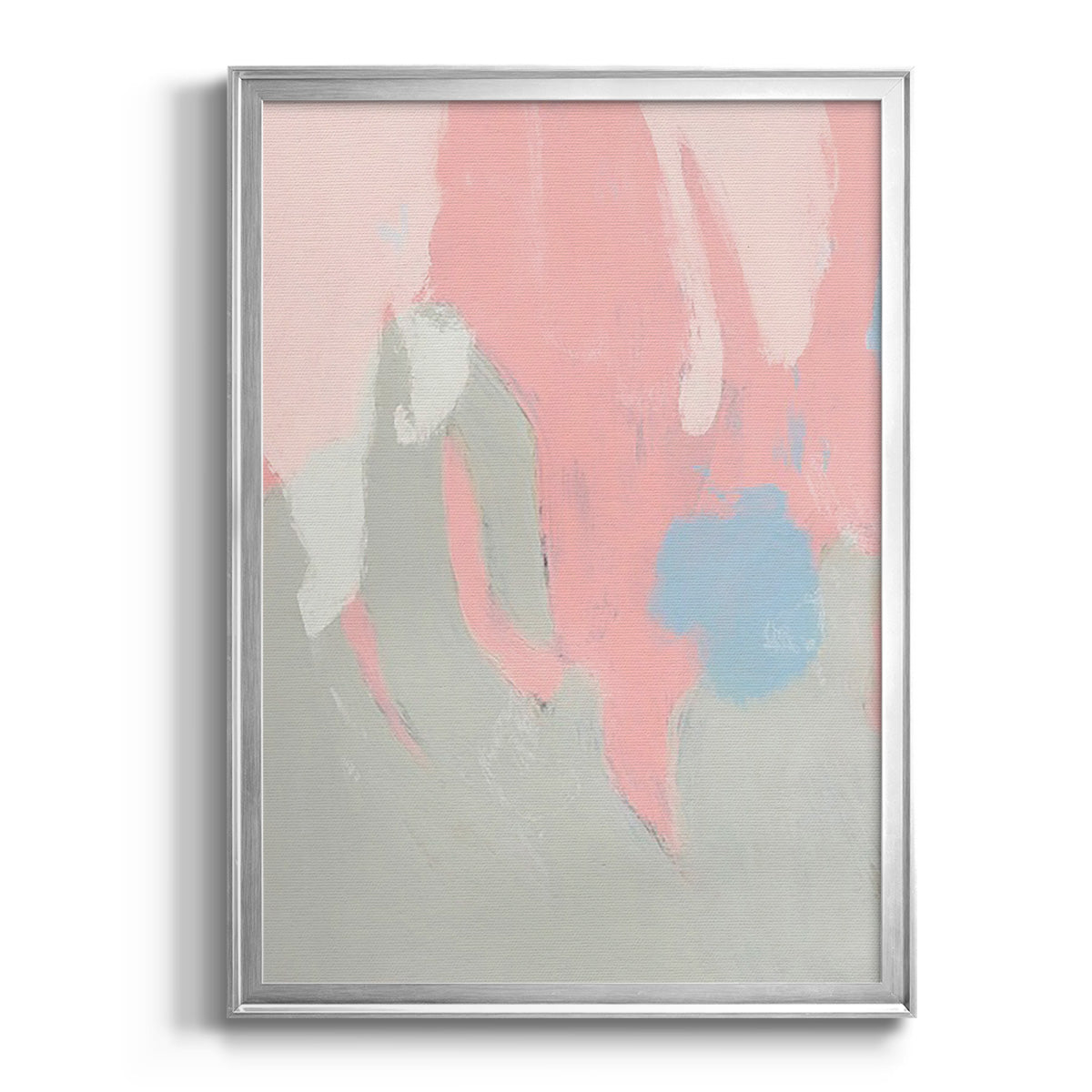 Blushing Abstract I - Modern Framed Canvas Print