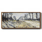 The Road, Effect of Snow at Sunset, 1869 - Floater Framed Canvas Print