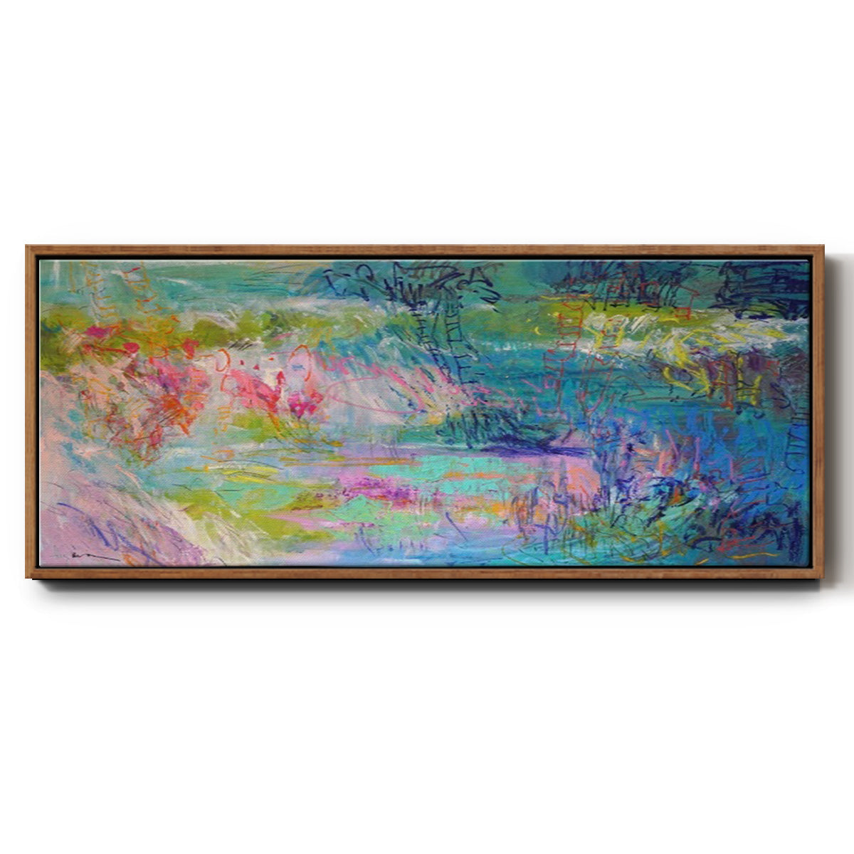 Floating on a Dream - Floater Framed Canvas Print