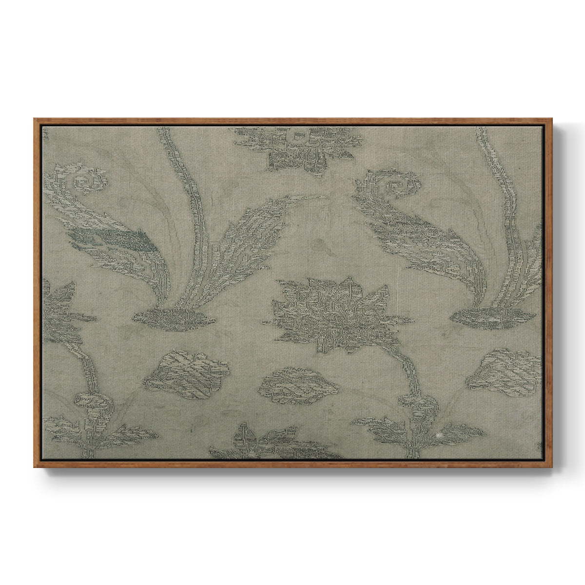 Vintage Abstract Print XV - Floater Framed Canvas Print