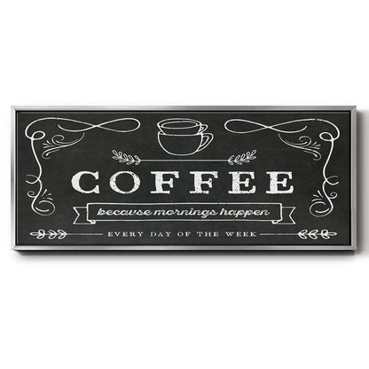 Coffee Everyday - Floater Framed Canvas Print