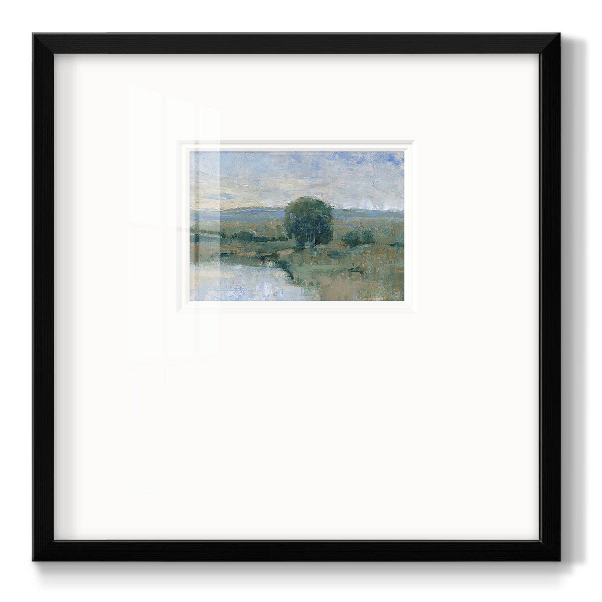 Riverbank Impression II - Double Matboard Framed Print